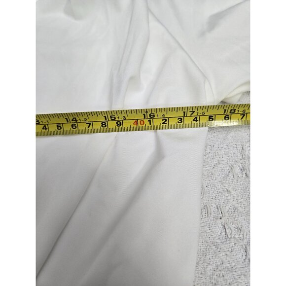 White Wrap-Style Bodysuit With Short Sleeves & V-Neckline Stretchy Polyester/Spa - Picture 3 of 6